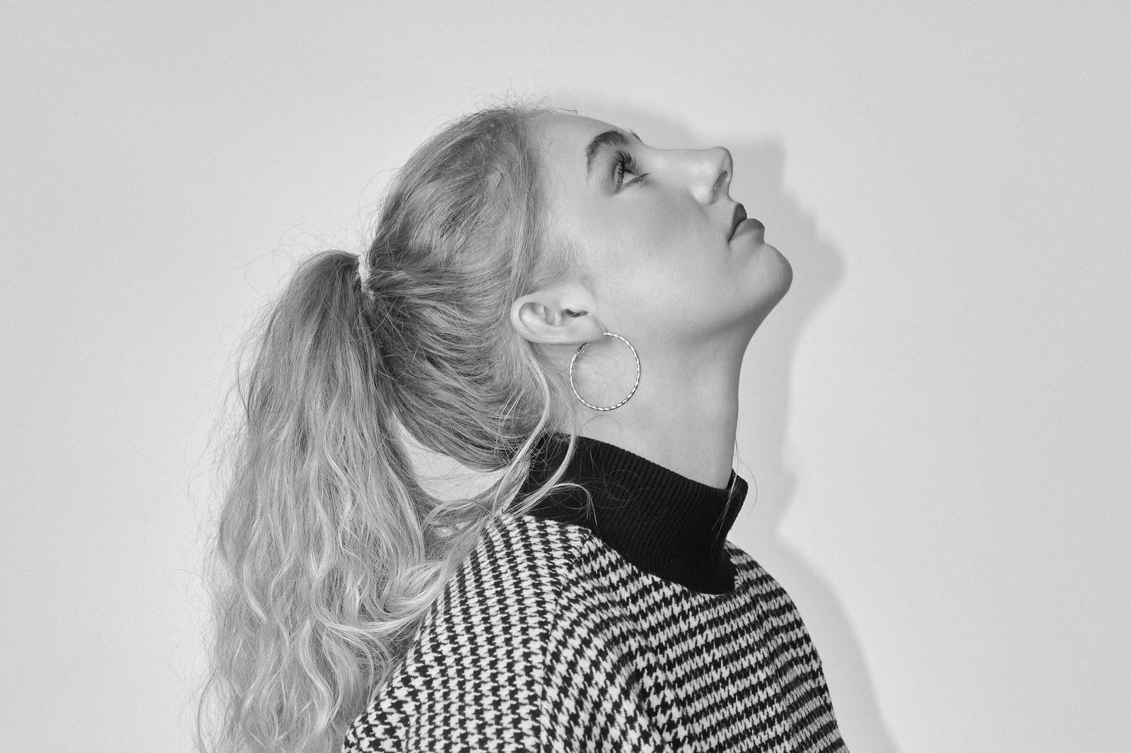 Mariana editorial black-and-white portrait — The Modernist Studios, Austin TX